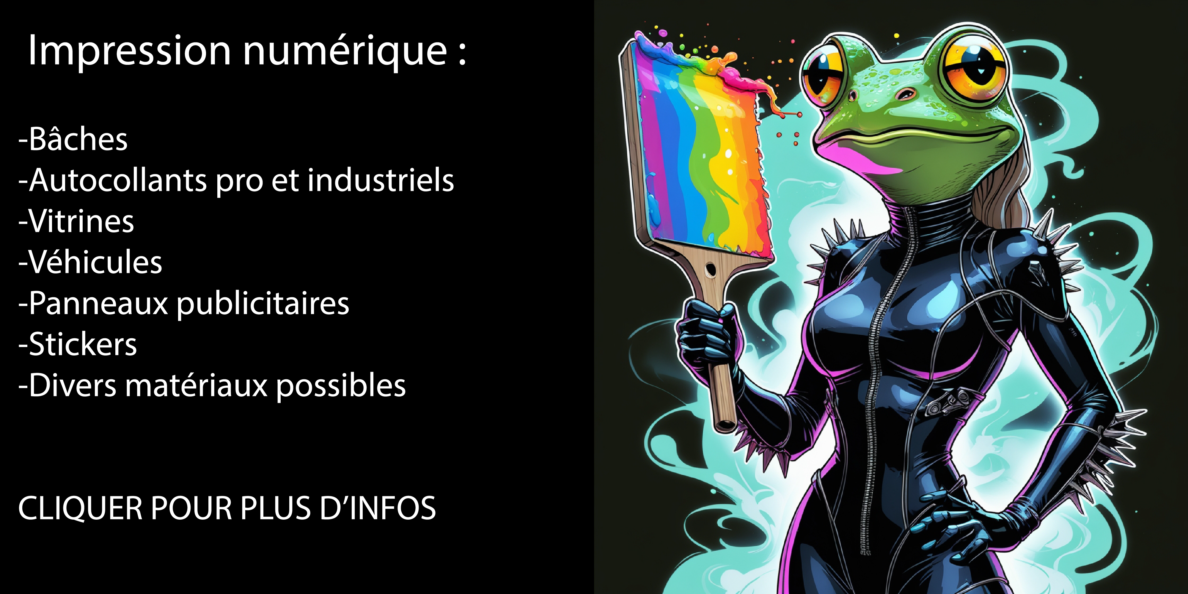 Impression numérique grand format : bâches, autocollants, panneaux – FTM PUB