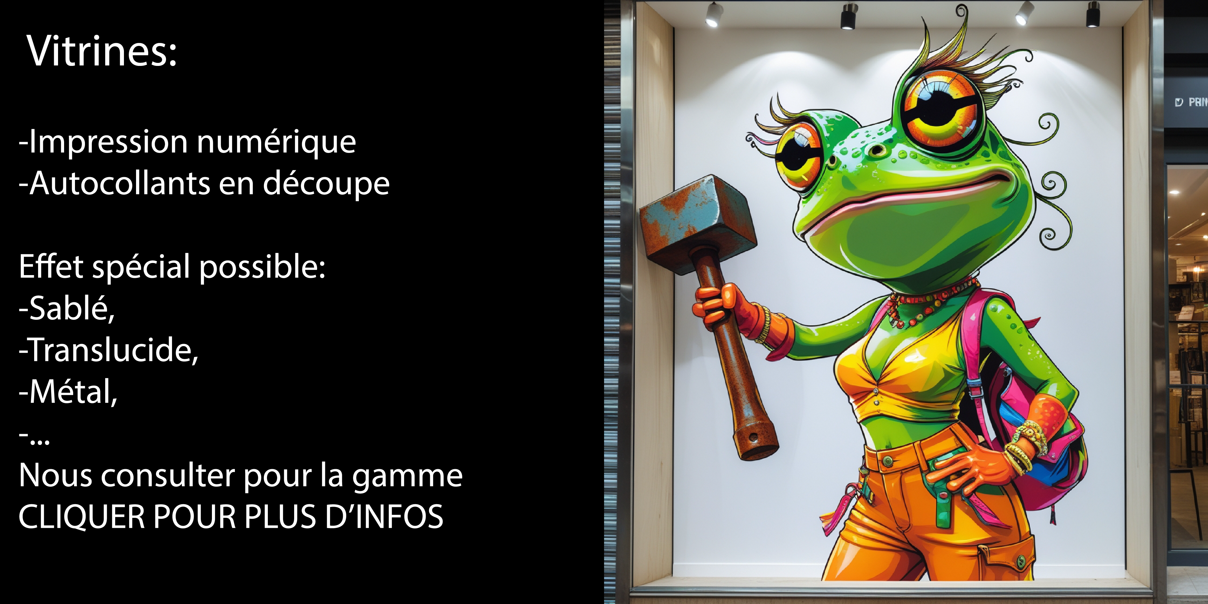 Habillage et décoration de vitrines à Aigle – FTM PUB