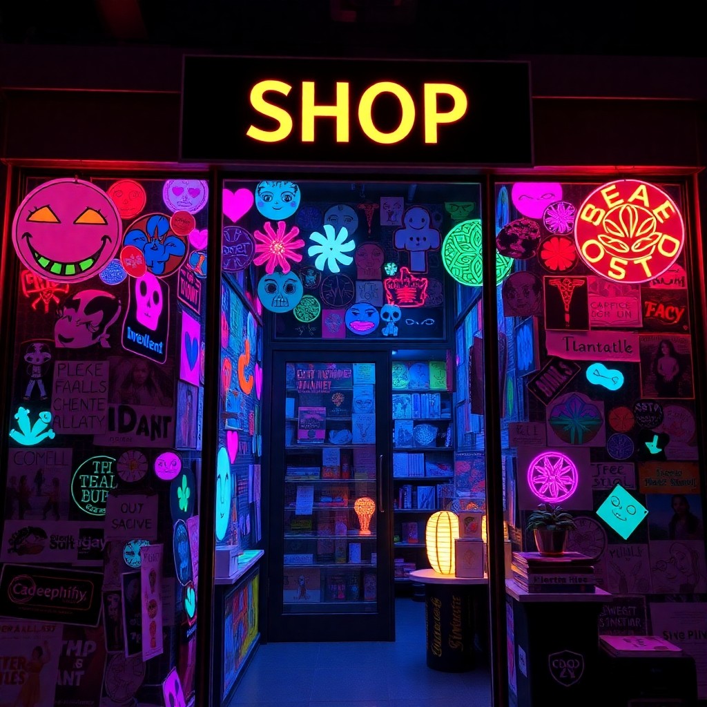 Décoration de vitrine avec illustration originale grenouille – FTM PUB