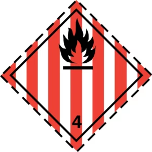 Pictogramme adr classe 4 1 solide inflammable, panneau ADR ou CLP conforme aux normes 