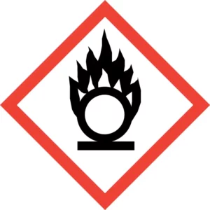 Pictogramme ghs03 comburant feu oxydant vinyle imprimé 