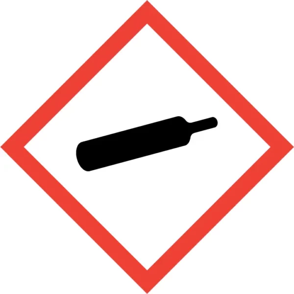 Pictogramme ghs04 gaz sous pression comprime adr, panneau vinyle ISO 7010