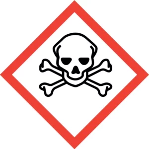 Pictogramme ghs06 toxicite aigue mortel nocif crane tete, panneau  conforme aux normes de sécurité SUVA CFST 
