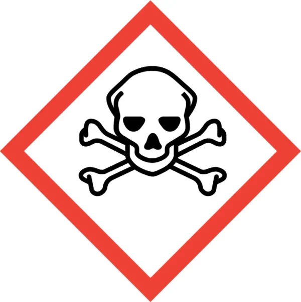 Pictogramme ghs06 toxicite aigue mortel nocif crane tete, panneau  conforme aux normes de sécurité SUVA CFST