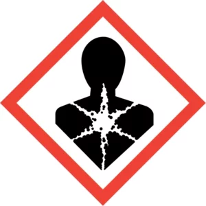 Pictogramme ghs08 effets systemiques cancer mutagene suva cmr, panneau ADR ou CLP conforme aux normes de sécurité