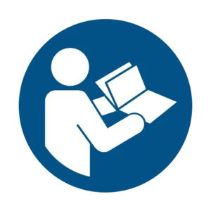 Sticker obligation M002 – consulter manuel d'instructions