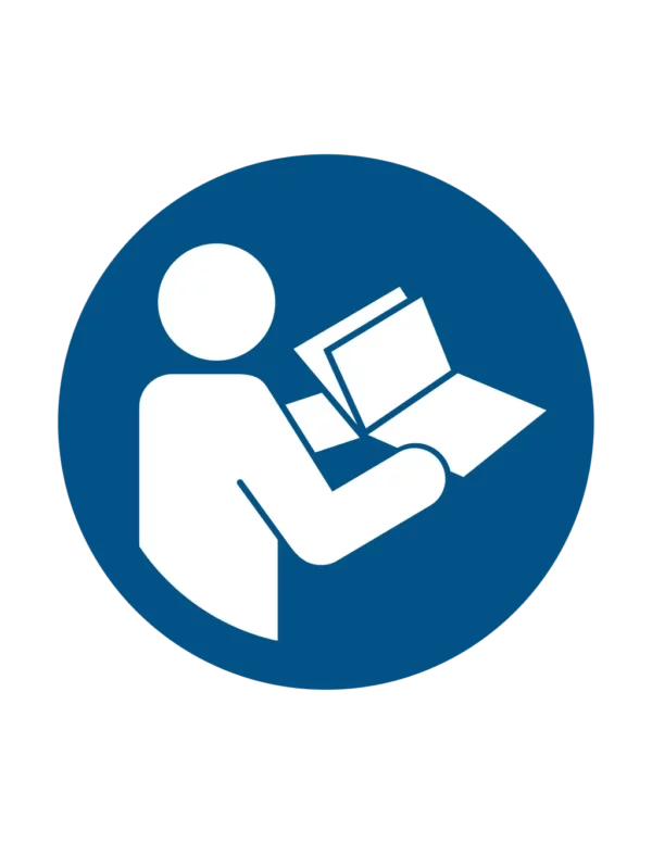 Sticker obligation M002 – consulter manuel d'instructions