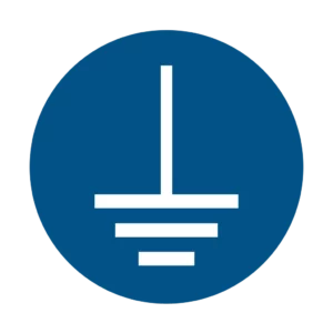 Sticker obligation M005 – connexion borne de terre obligatoire
