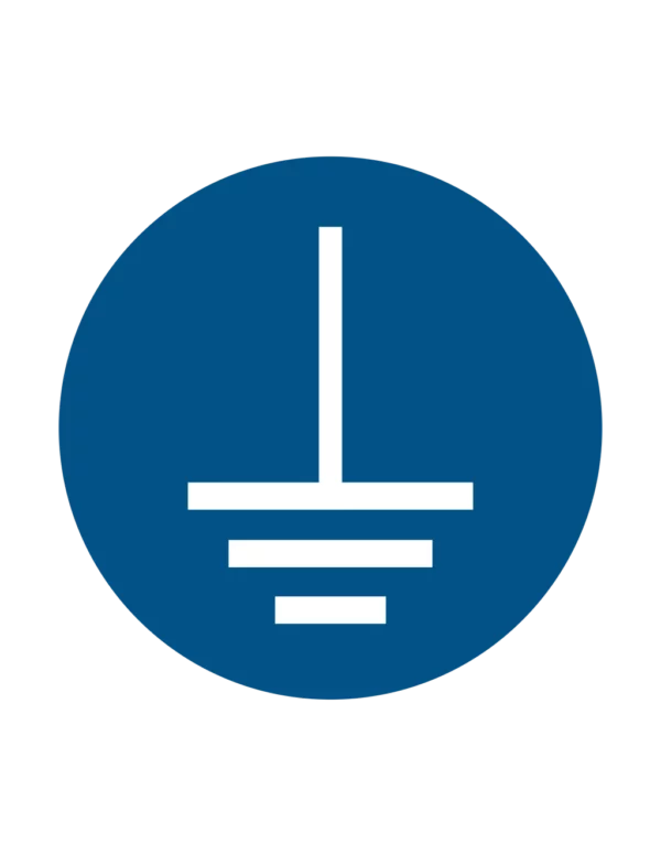 Sticker obligation M005 – connexion borne de terre obligatoire