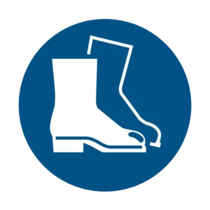 Sticker obligation M008 – port protection des pieds obligatoire