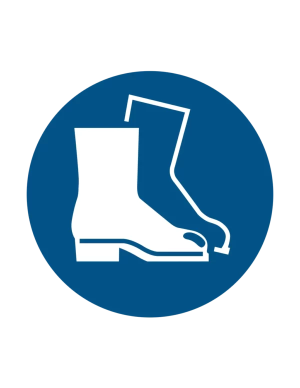 Sticker obligation M008 – port protection des pieds obligatoire