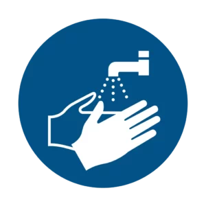 Sticker obligation M011 – se laver les mains obligatoire
