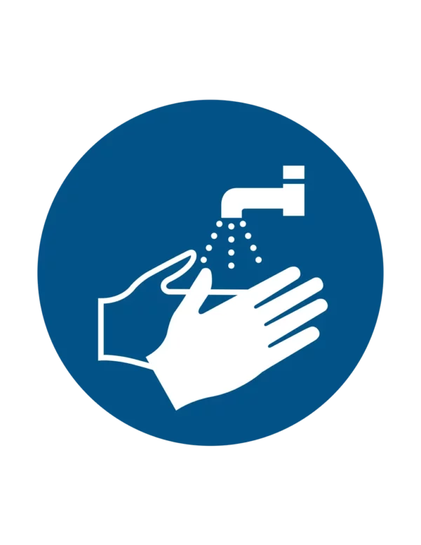 Sticker obligation M011 – se laver les mains obligatoire