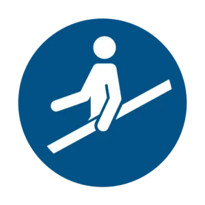 Sticker obligation M012 – utiliser la rampe obligatoire