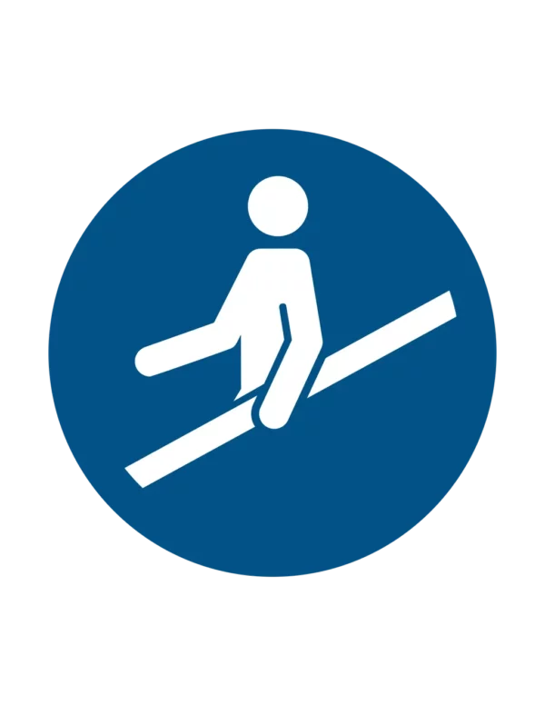 Sticker obligation M012 – utiliser la rampe obligatoire