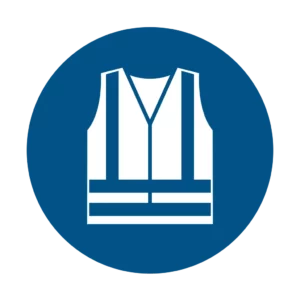 Sticker obligation M015 – port vêtement haute visibilité obligatoire