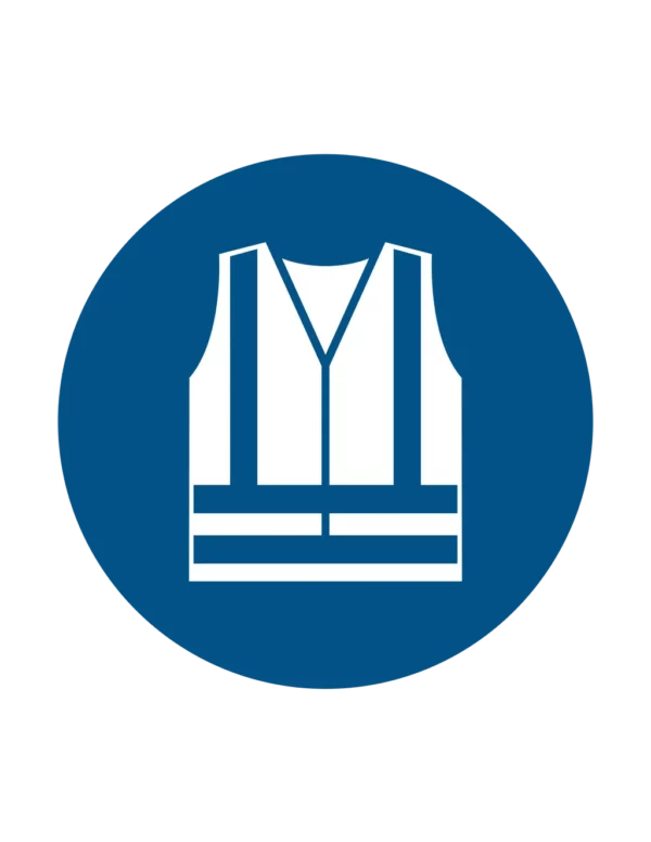 Sticker obligation M015 – port vêtement haute visibilité obligatoire