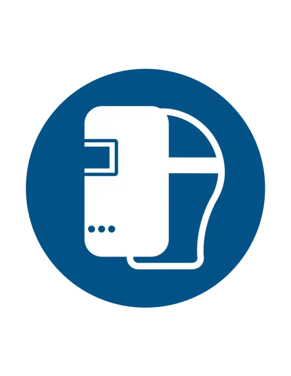 Sticker obligation M018 – port masque de soudure obligatoire