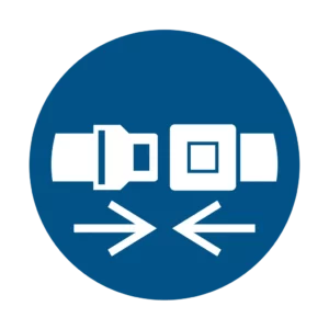 Sticker obligation M020 – port ceinture de sécurité obligatoire