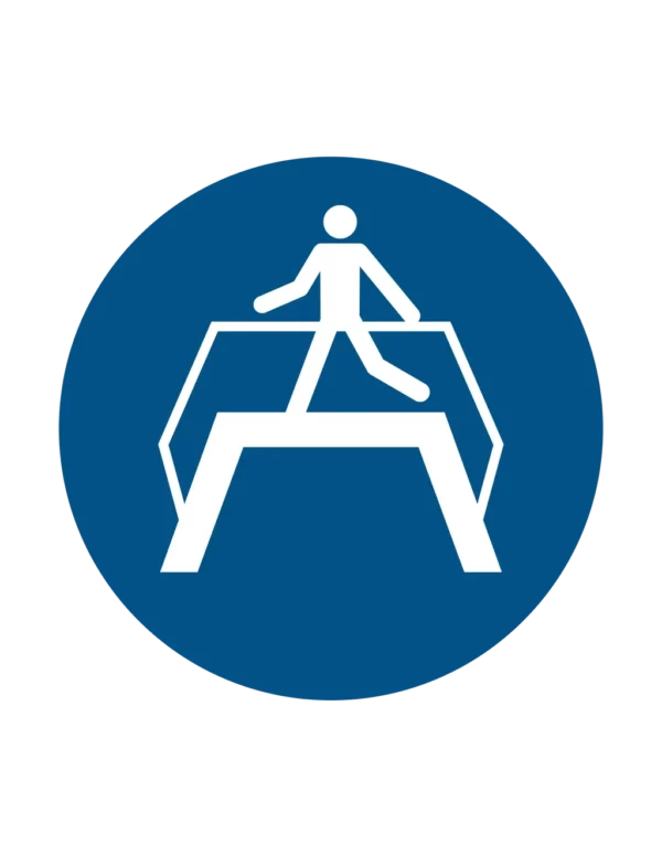 Sticker obligation M023 – utiliser passerelle obligatoire