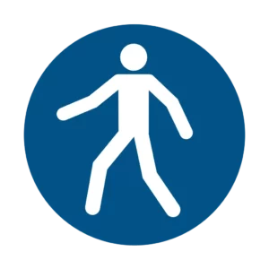 Sticker obligation M024 – utiliser ce couloir obligatoire
