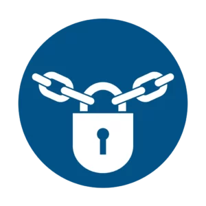Sticker obligation M028 – garder verrouillé obligatoire