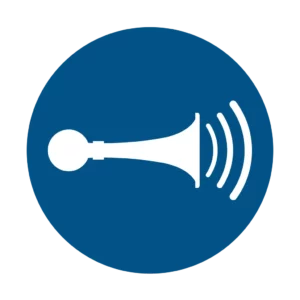 Sticker obligation M029 – klaxonner obligatoire
