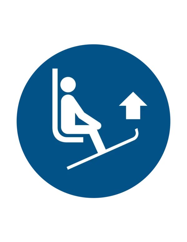 Sticker obligation M036 – garder pointes skis levées obligatoire