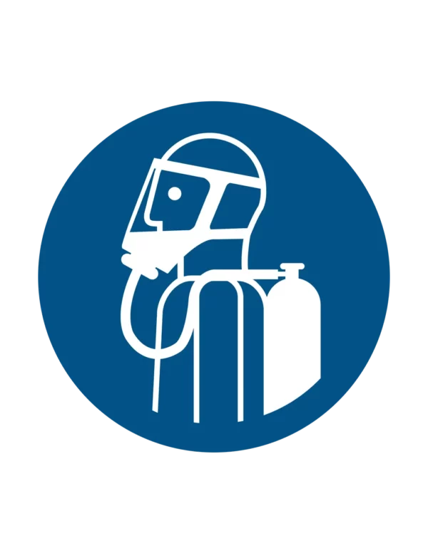 Sticker obligation M047 – utiliser appareil respiratoire obligatoire