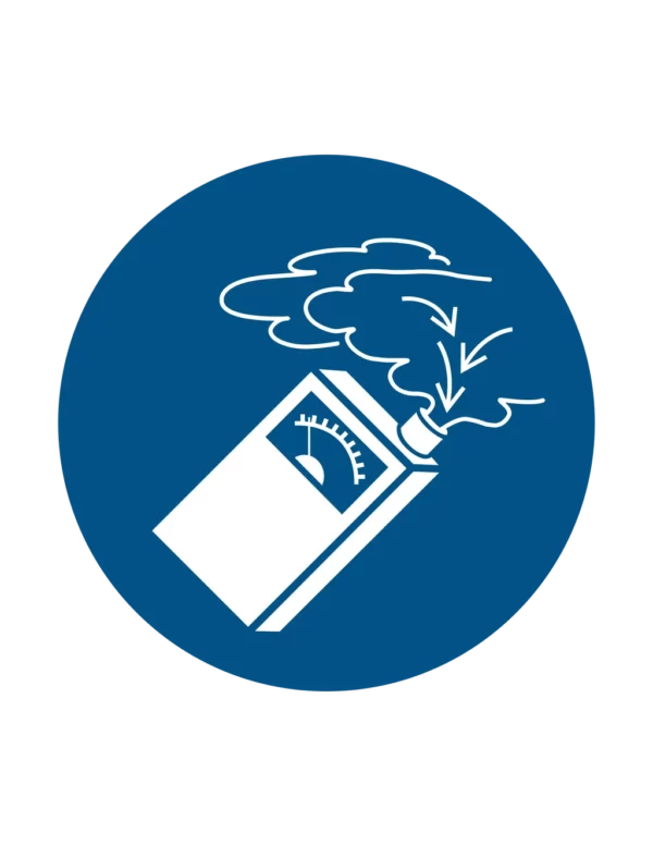 Sticker obligation M048 – utiliser détecteur de gaz obligatoire