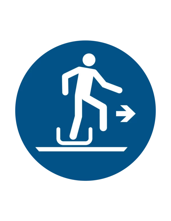 Sticker obligation M051 – sortie luge à droite obligatoire