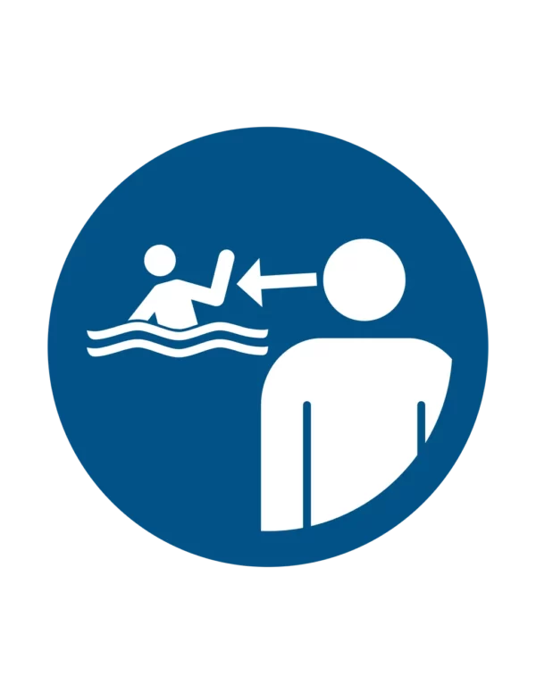 Sticker obligation M054 – surveiller enfants en baignade obligatoire