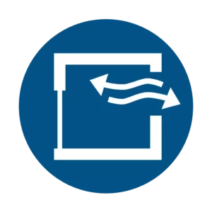 Sticker obligation M057 – assurer ventilation continue obligatoire