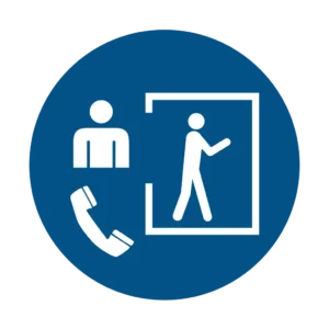 Sticker obligation M058 – accès avec supervision extérieure obligatoire