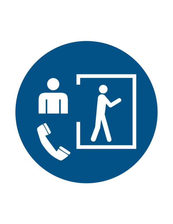 Sticker obligation M058 – accès avec supervision extérieure obligatoire