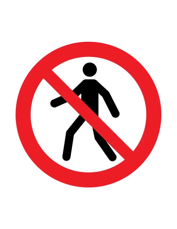 Panneau interdiction P004 – pas de passage | picto sécurité suisse