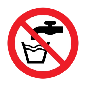 Panneau interdiction P005 – eau non potable | picto sécurité suisse