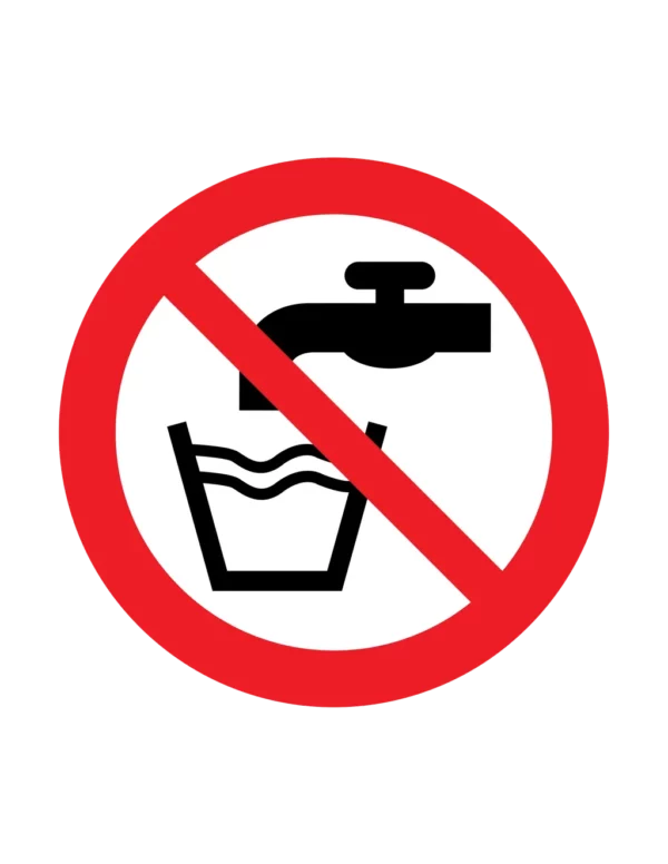 Panneau interdiction P005 – eau non potable | picto sécurité suisse