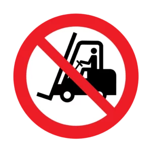 Panneau interdiction P006 – interdiction chariots industriels | picto sécurité suisse