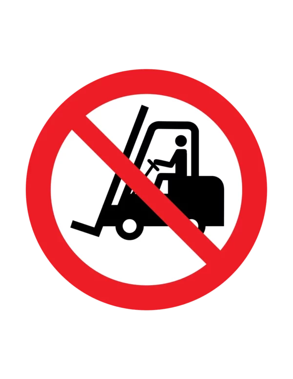 Panneau interdiction P006 – interdiction chariots industriels | picto sécurité suisse