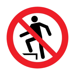 Panneau interdiction P019 – ne pas marcher sur surface | picto sécurité suisse