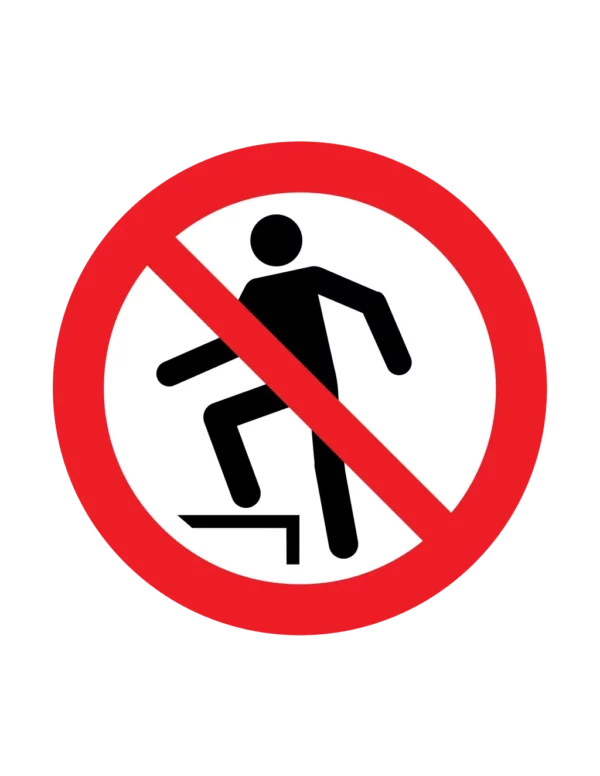 Panneau interdiction P019 – ne pas marcher sur surface | picto sécurité suisse