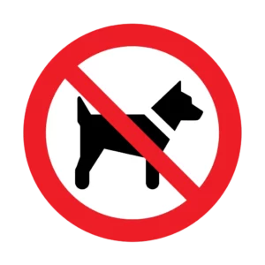 Panneau interdiction P021 – chiens interdits | picto sécurité suisse