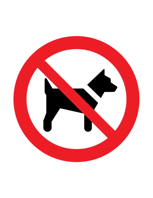 Panneau interdiction P021 – chiens interdits | picto sécurité suisse