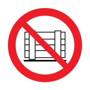 Panneau interdiction P023 – ne pas obstruer | picto sécurité suisse