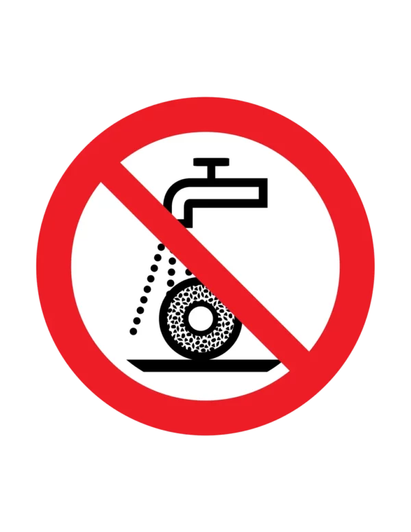 Panneau interdiction P033 – meulage humide interdit | picto sécurité suisse