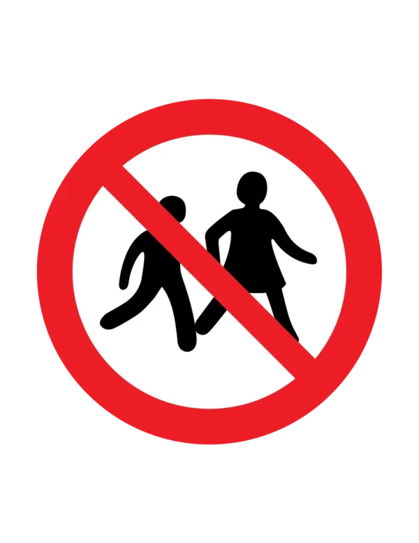 Panneau interdiction P036 – enfants interdits | picto sécurité suisse