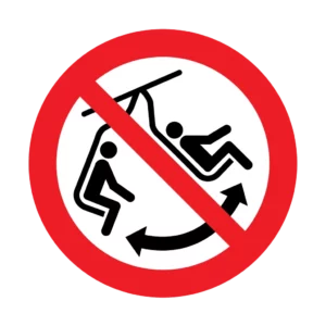 Panneau interdiction P038 – ne pas balancer chaise | picto sécurité suisse