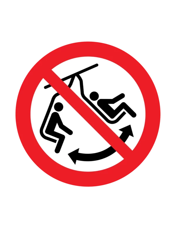 Panneau interdiction P038 – ne pas balancer chaise | picto sécurité suisse
