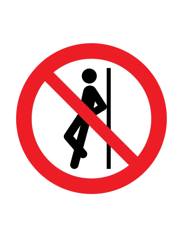Panneau interdiction P041 – ne pas sappuyer | picto sécurité suisse
